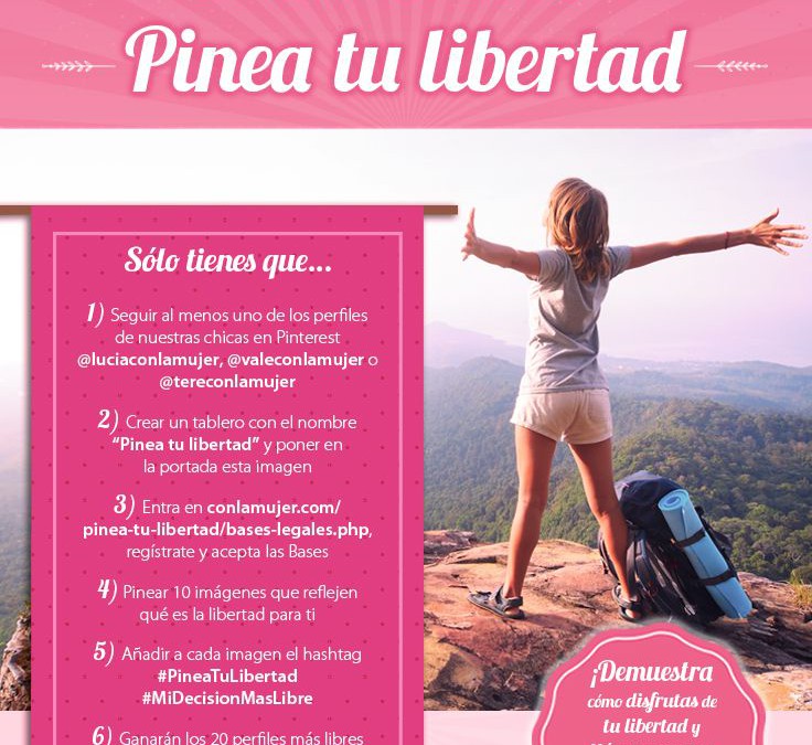 Conlamujer.com lanza el concurso #PineaTuLibertad en Pinterest